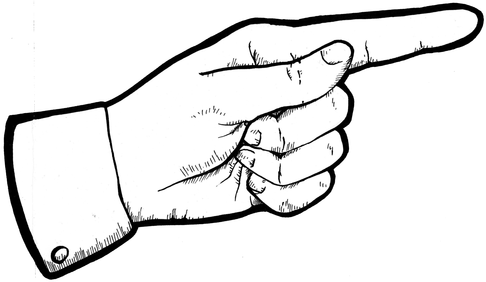 a hand pointing at the viewer