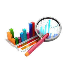 an image of a magni and a bar chart