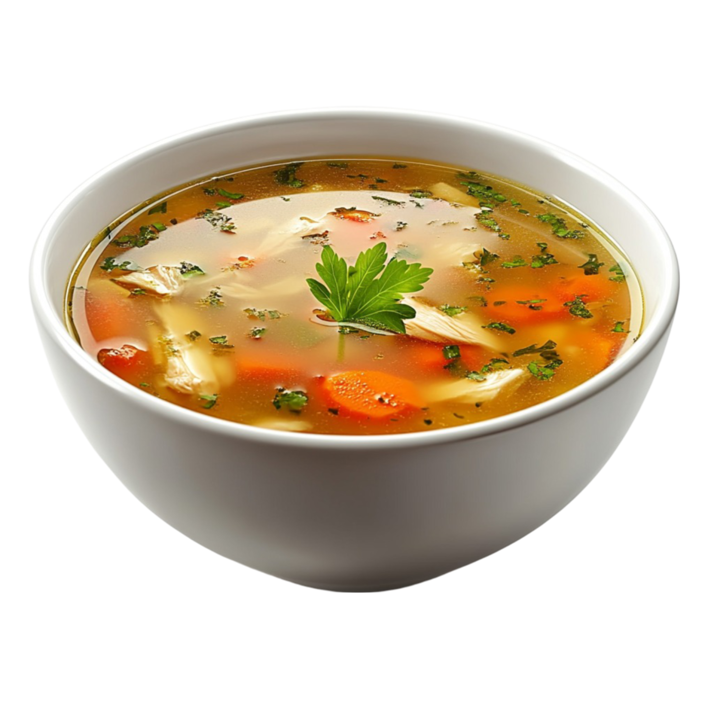 a white bowl filled with soup and vegetables