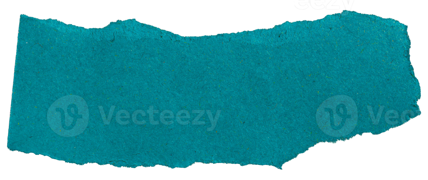 a piece of teal blue paper with a white background