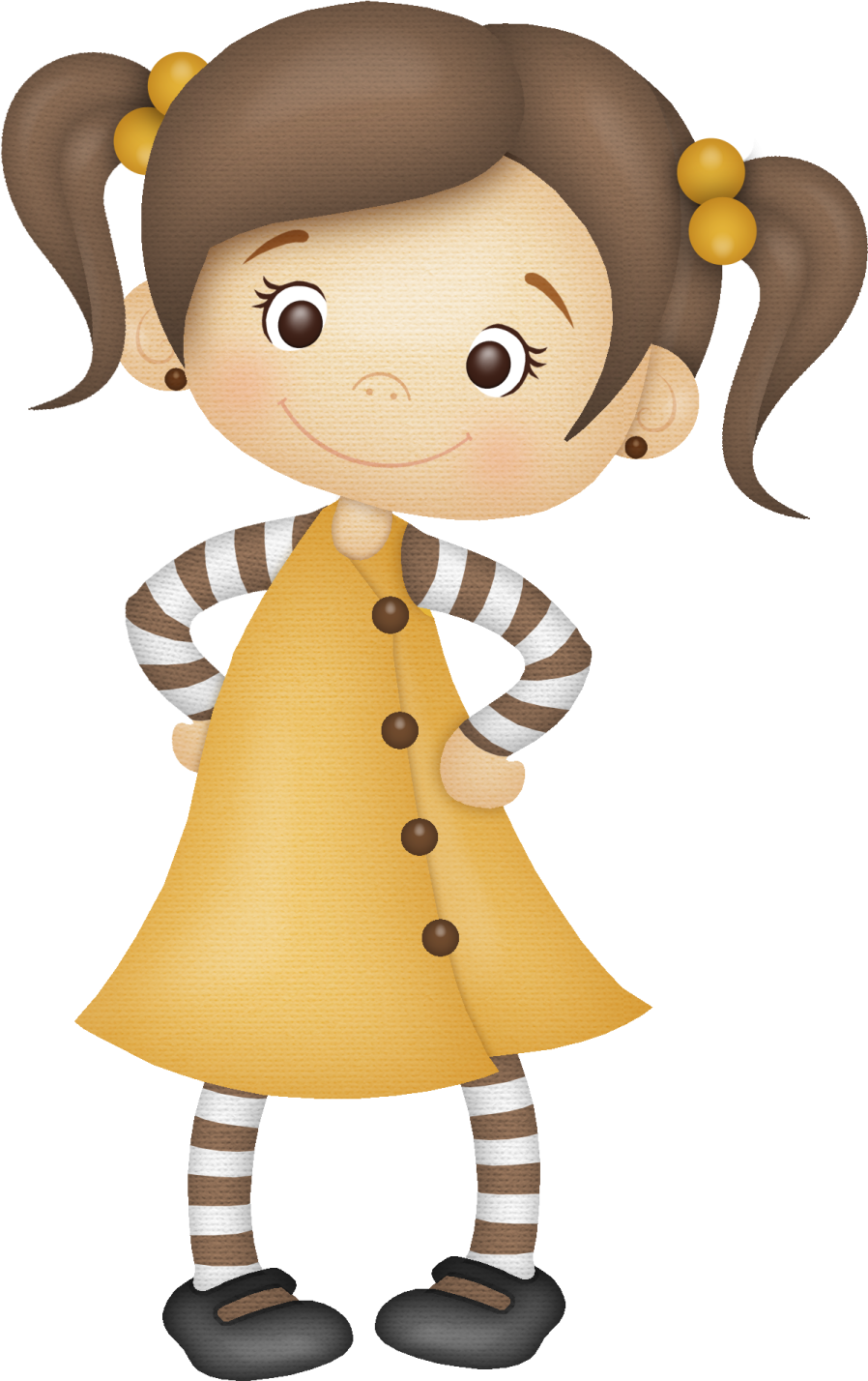 a little girl in a yellow dress
