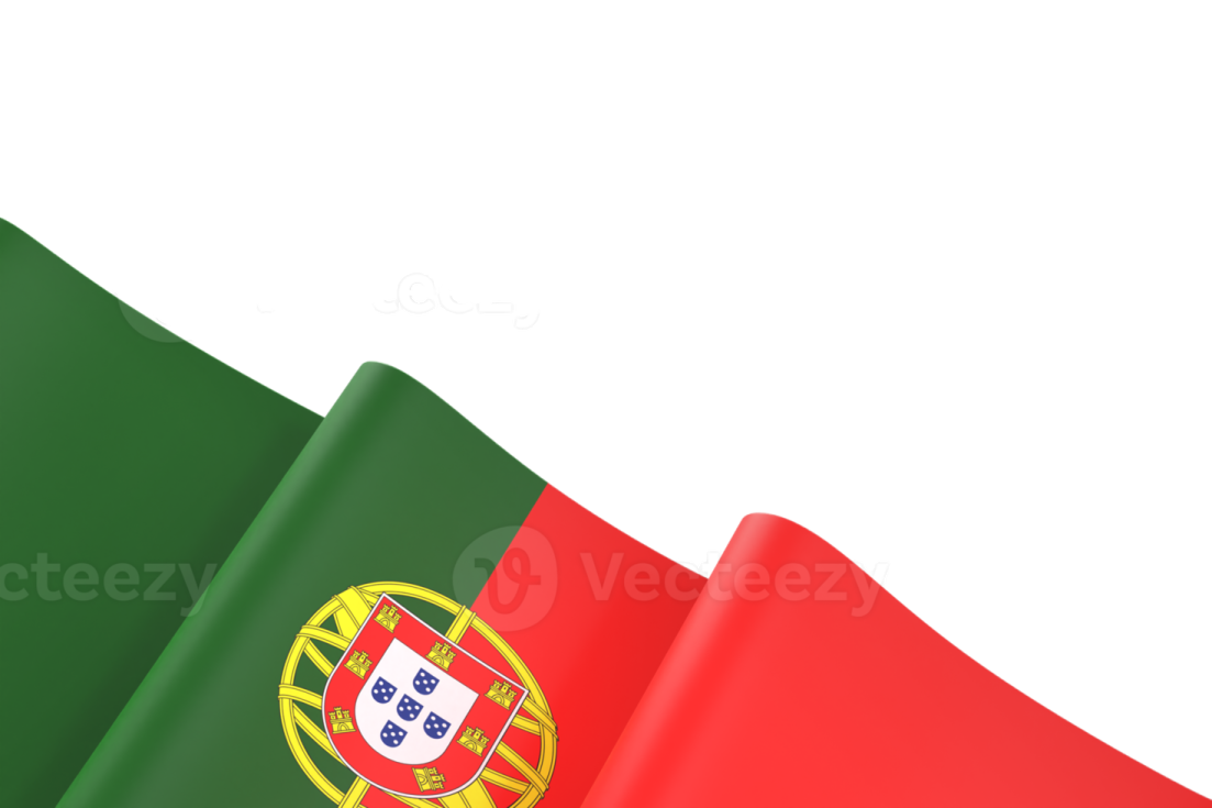 portugal flag on a white background