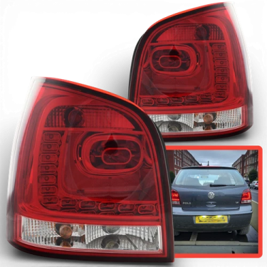 pair of red led tail lights for toyota