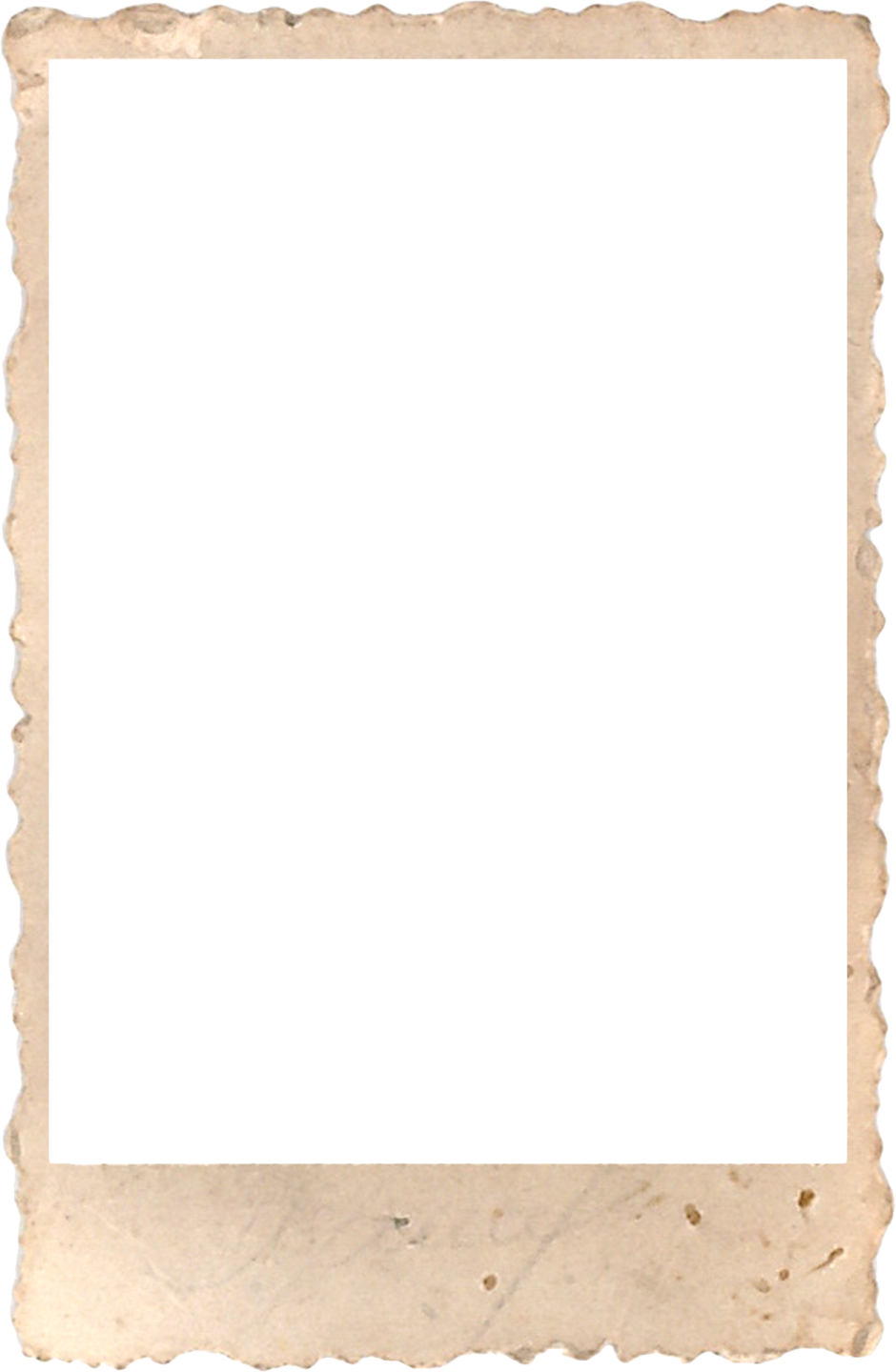 an old paper sheet with torn edges on a white background