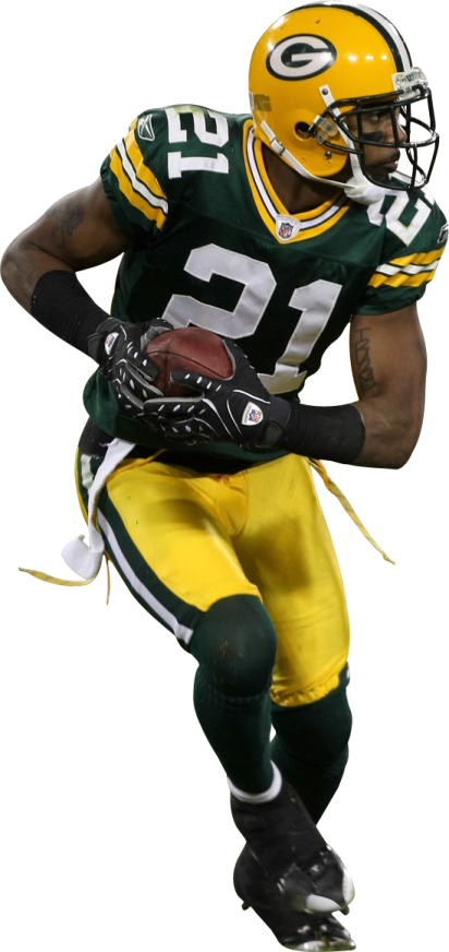 a green bay packers running with the ball