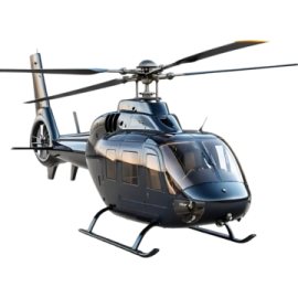 a black helicopter on a white background