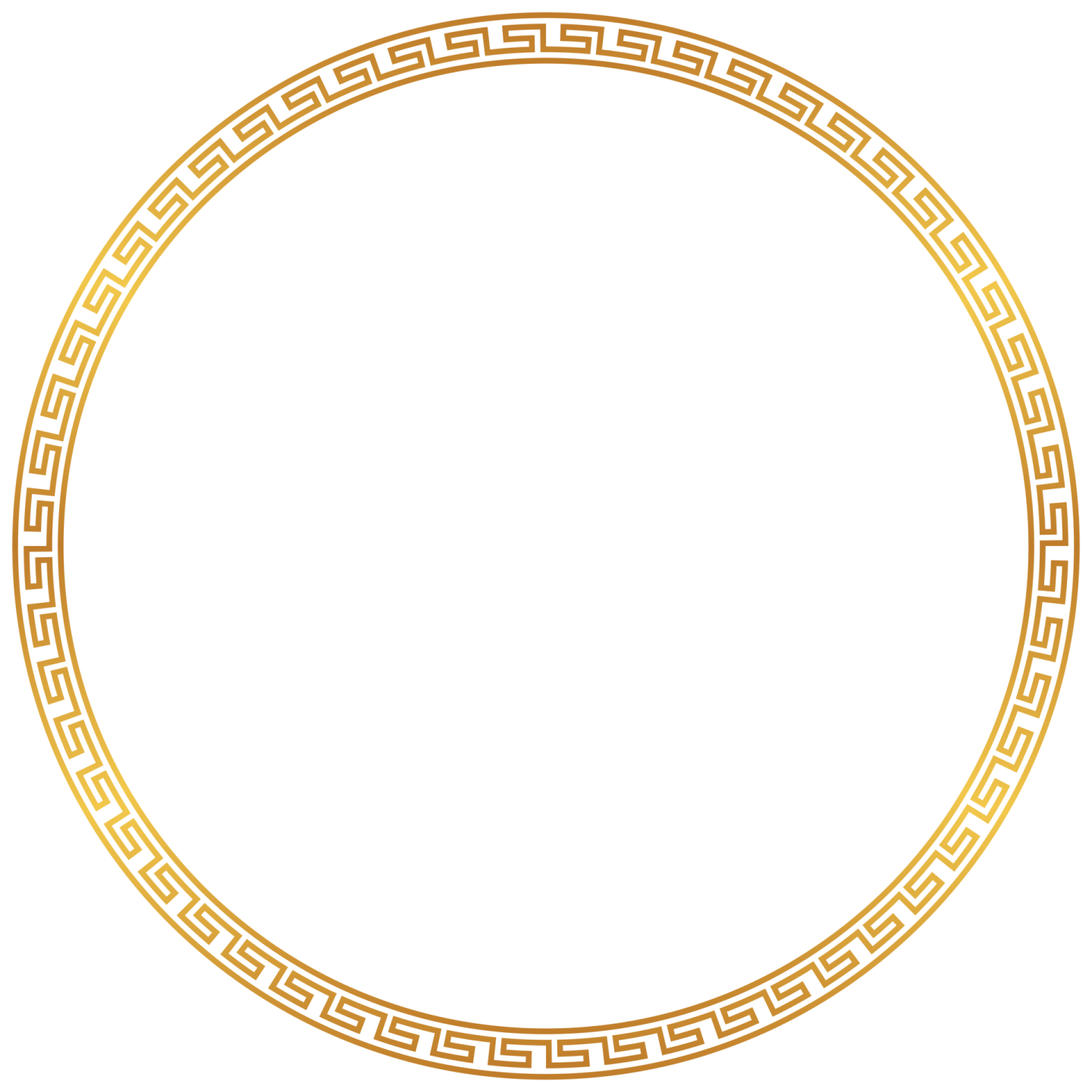 a circular frame with an ancient greek pattern