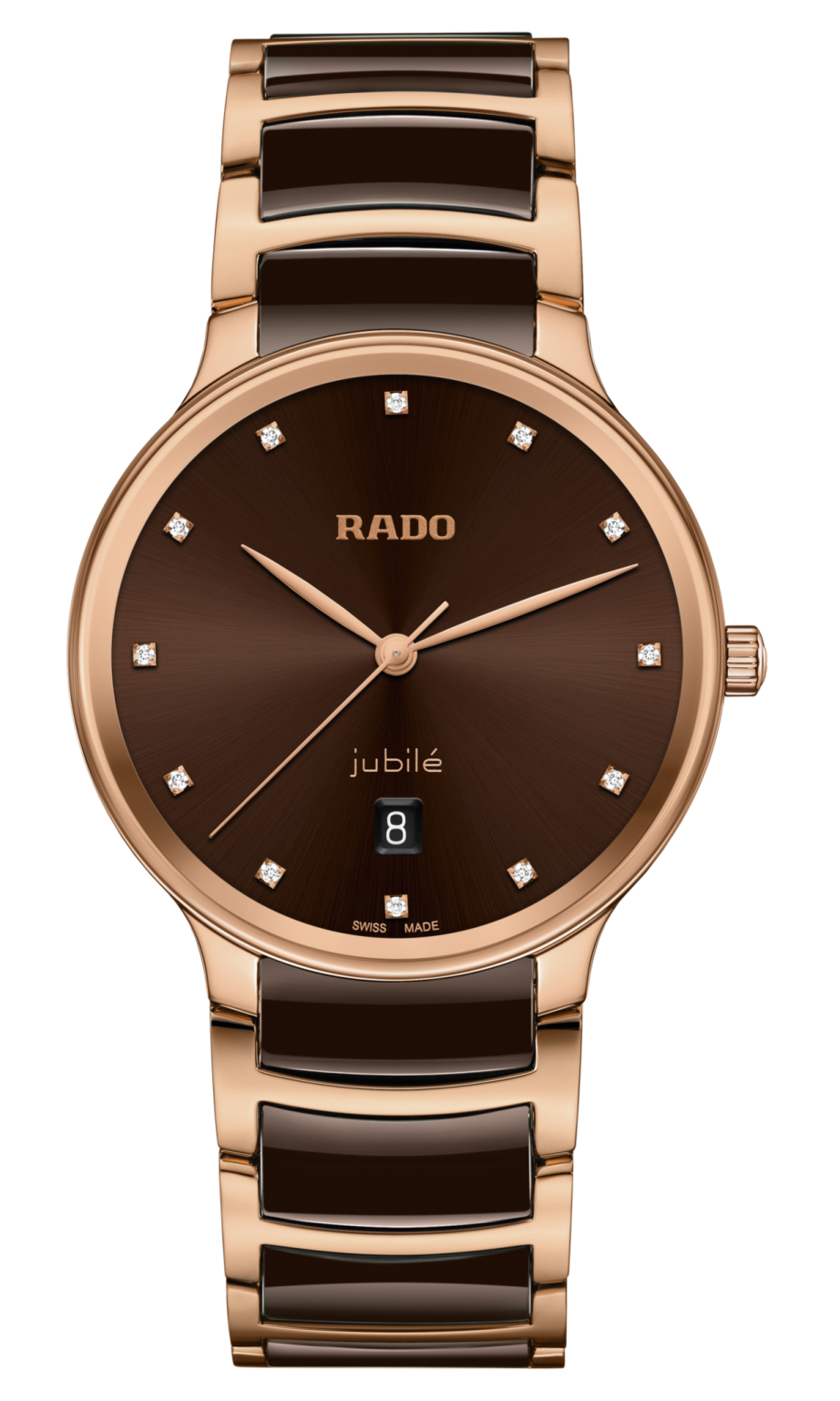 rad ladies's watch with brown dial