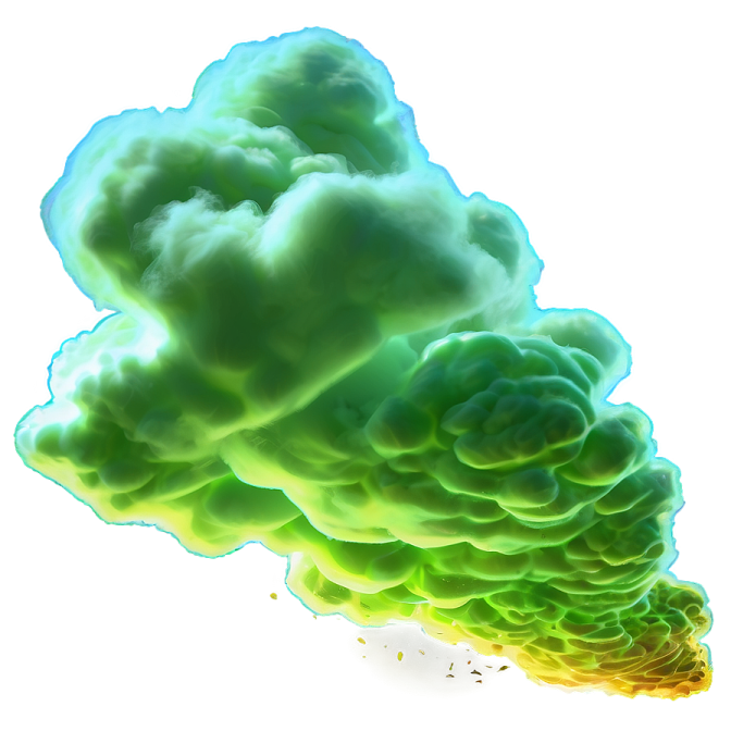 an image of a green cloud in the air