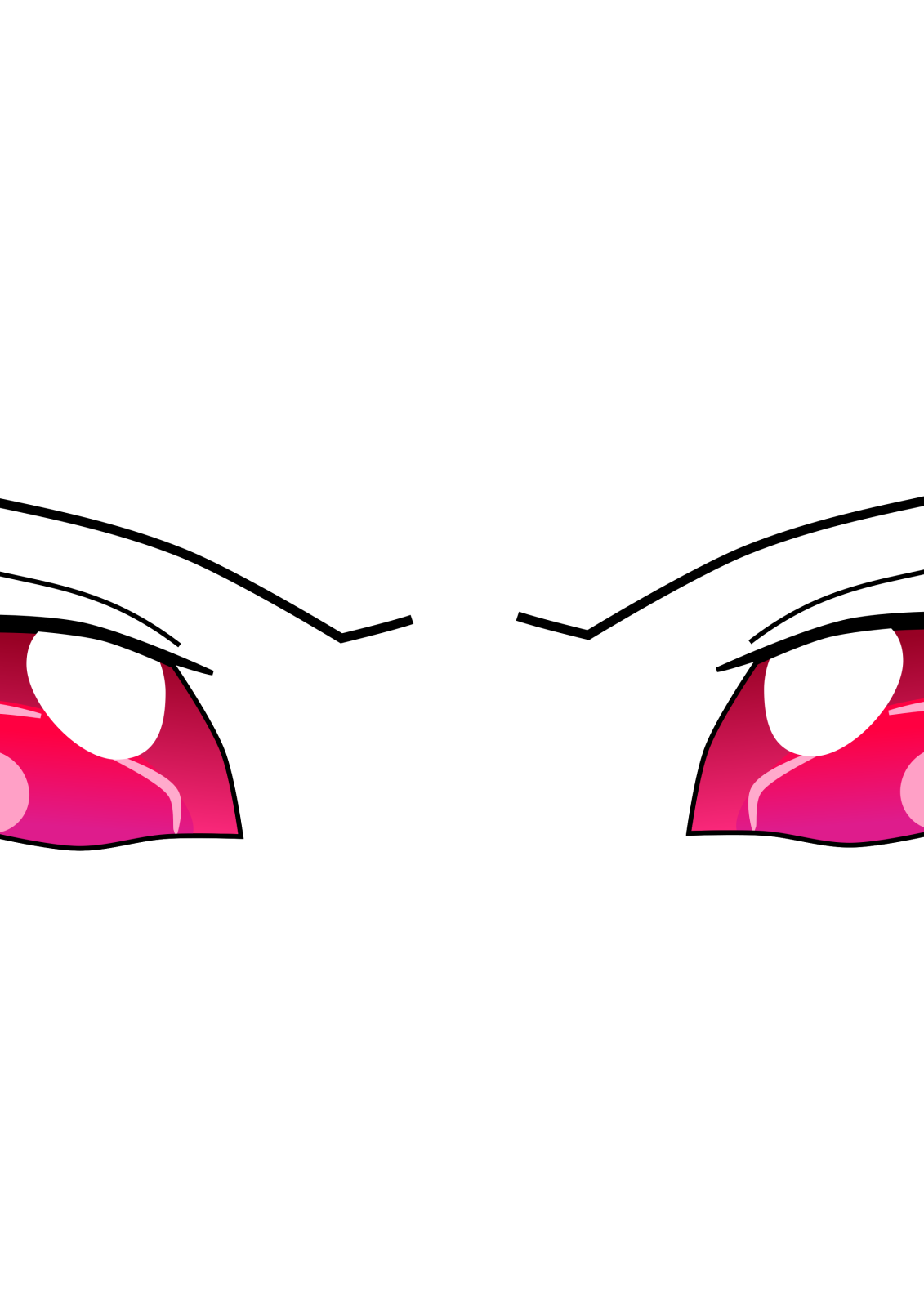 a woman's face with red eyes