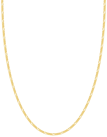 a gold chain necklace on a white background