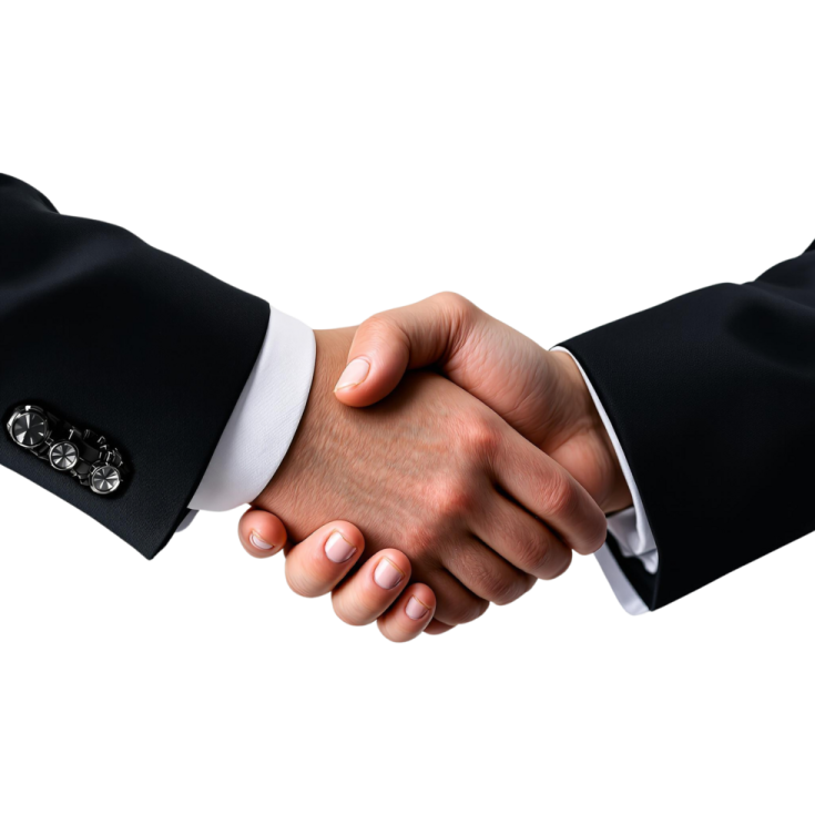 two men shaking hands