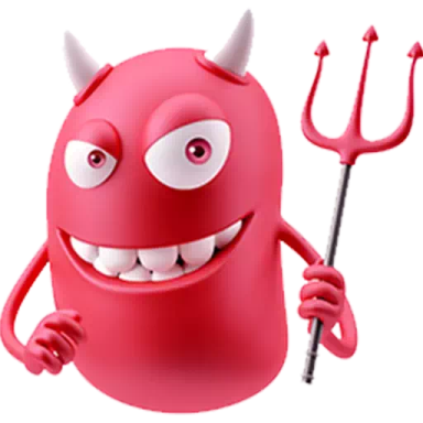an image of a devil with a pitchfork