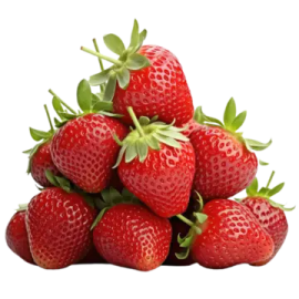 a pile of strawberries