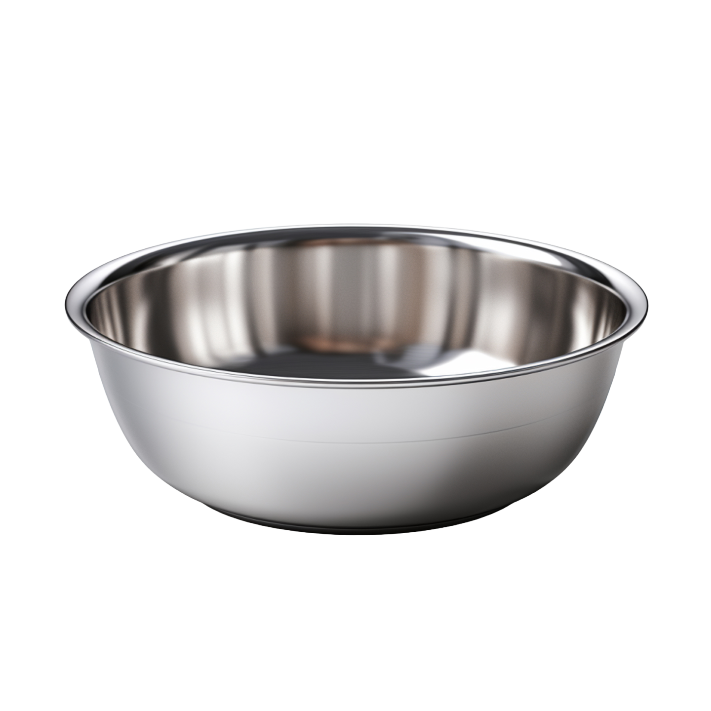 a stainless bowl on a white background