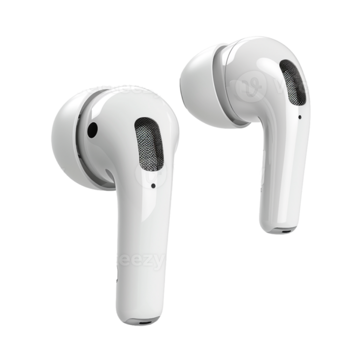 a pair of apple airpodss in white
