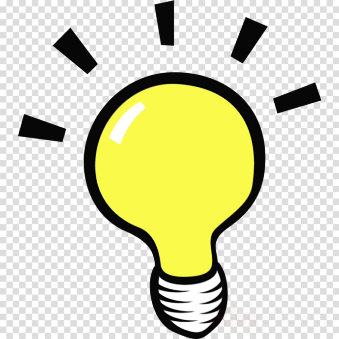 a light bulb on a transparent background