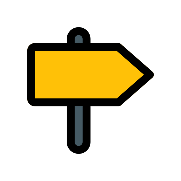 a yellow arrow pointing to the right