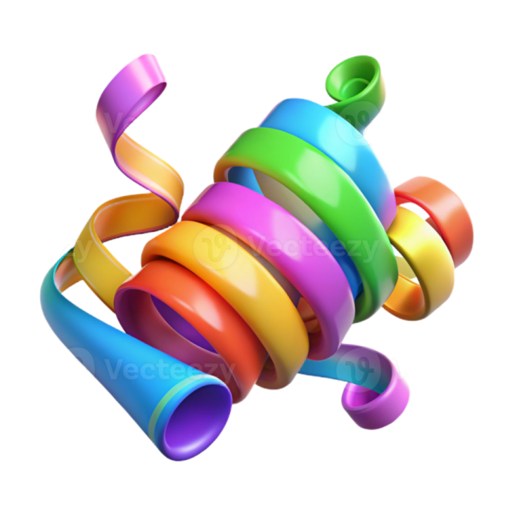 a bunch of colorful plastic rings