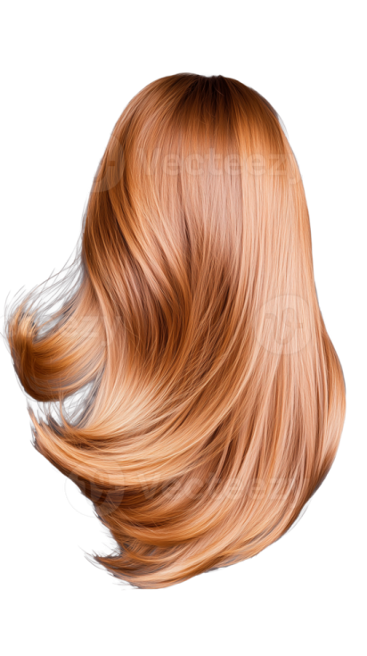 a woman's head with long blonde hair
