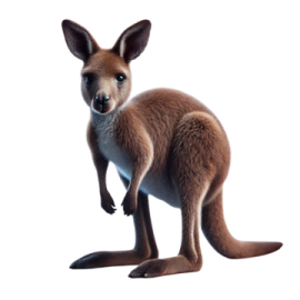 a small kangaroo standing on its hinds
