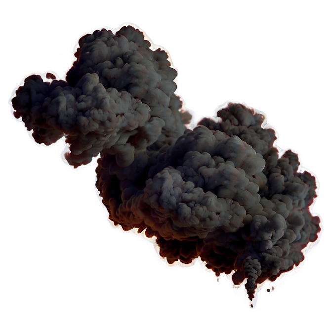 black smoke on a white background