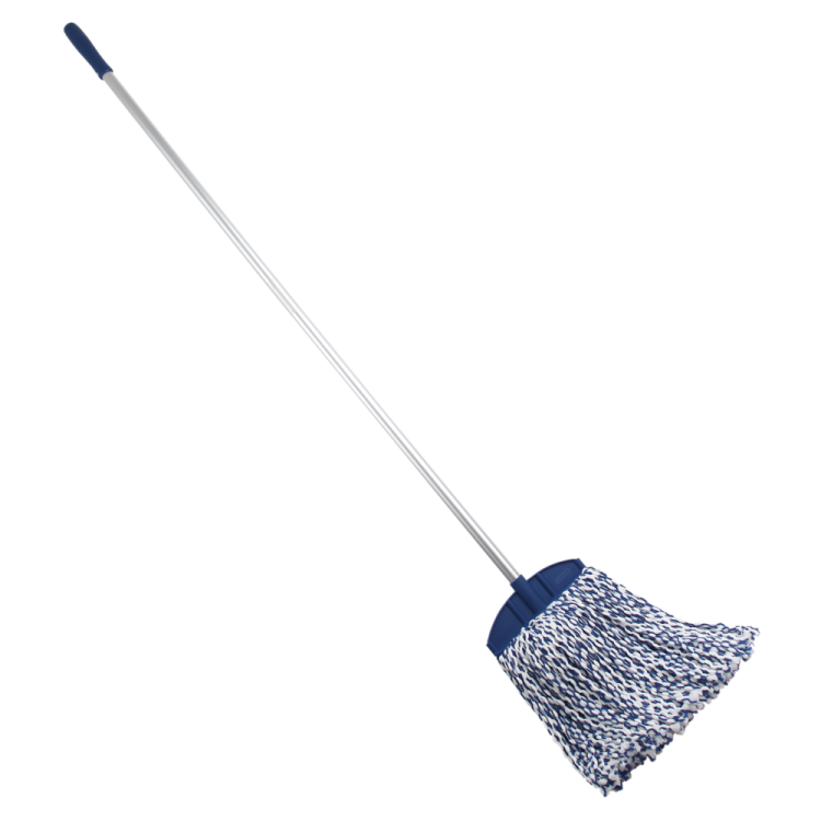 a blue and white brush on a white background