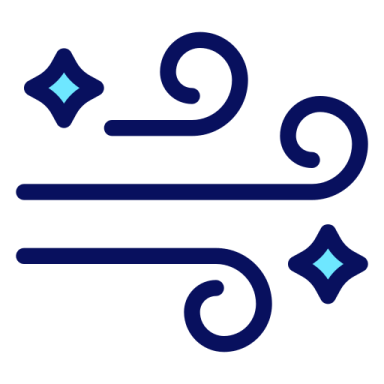 a blue and white icon of a crown