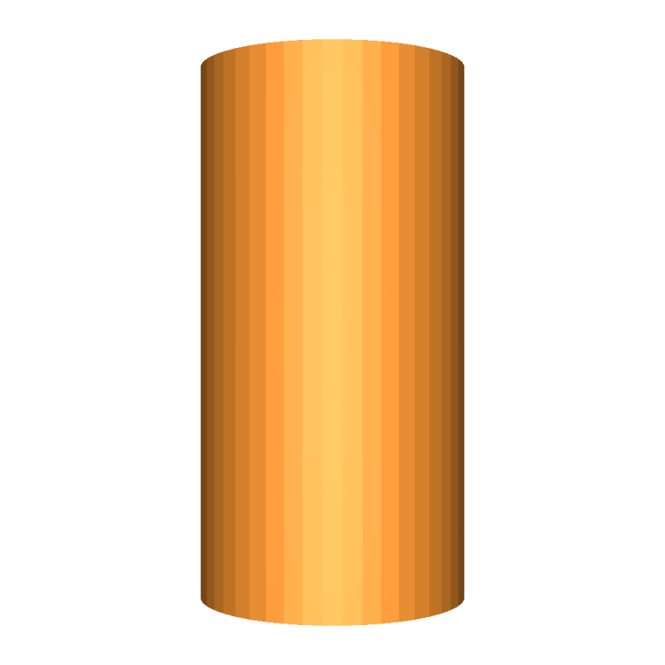 a gold cylinder on a white background