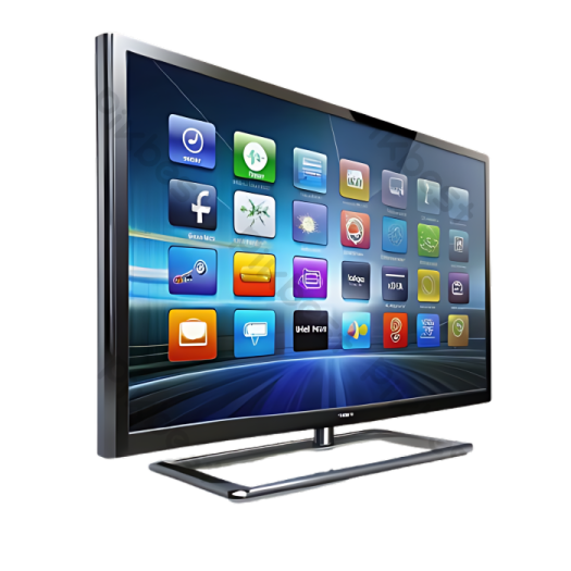 a flat screen tv with icons on it