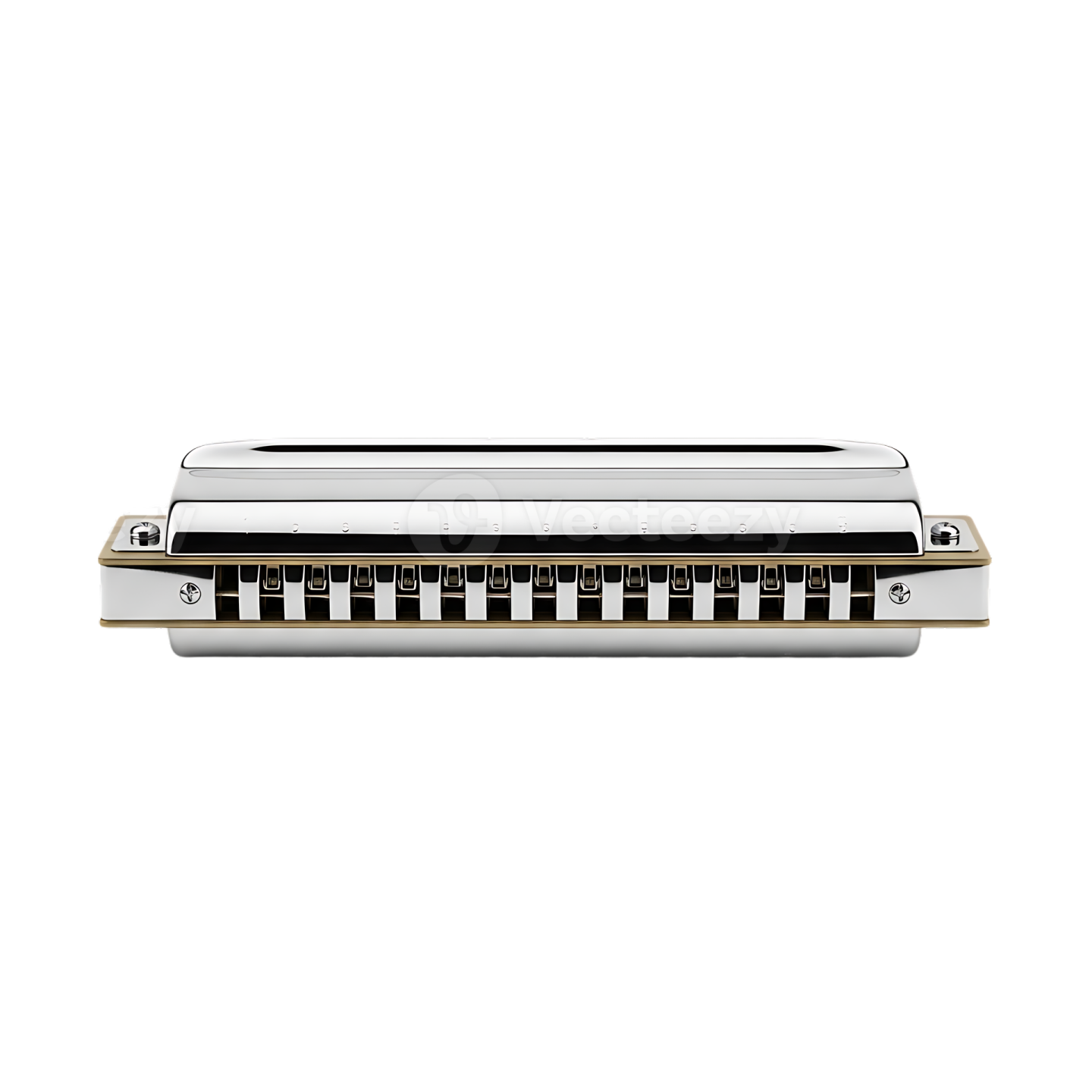 a harmonica on a white background
