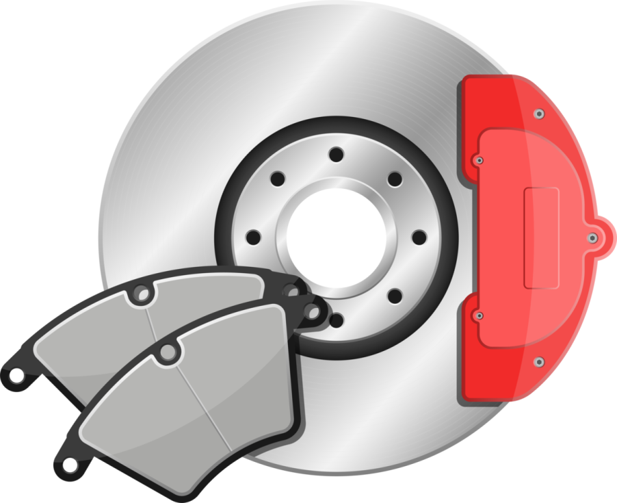 a brake disc and brake pads