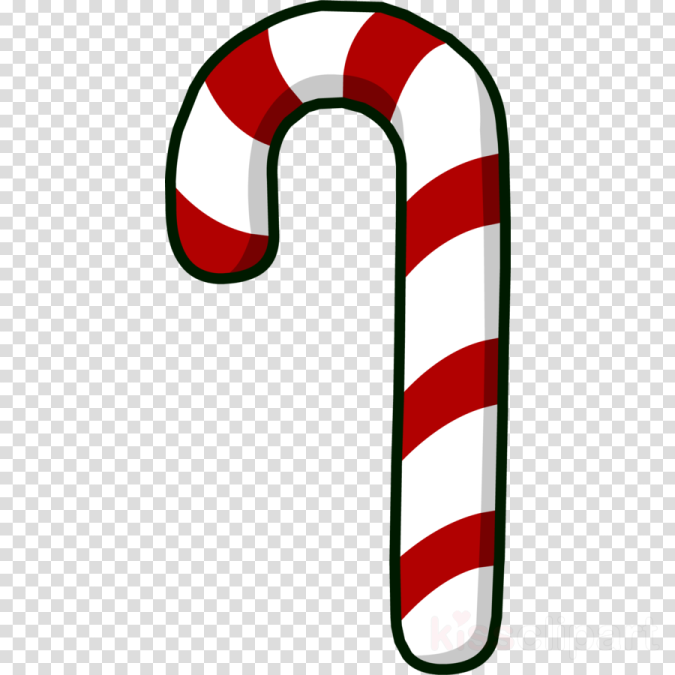 a candy cane with a red and white stripe