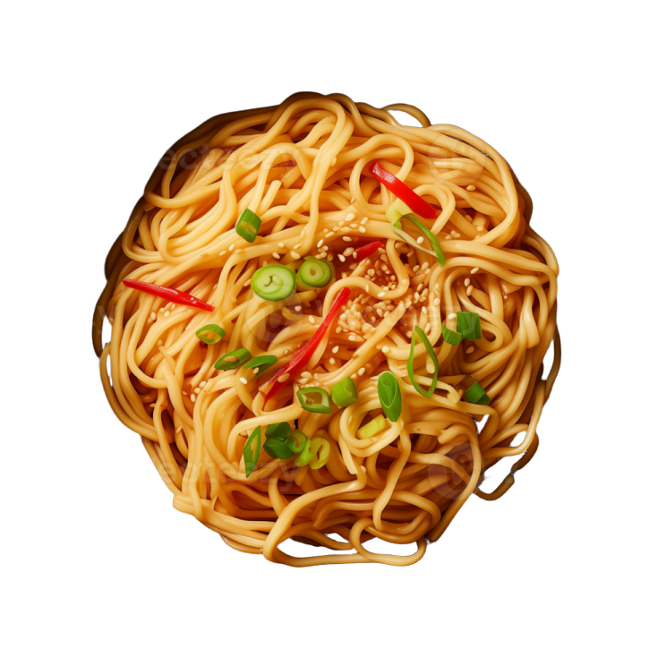 a bowl filled with noodles and vegetables