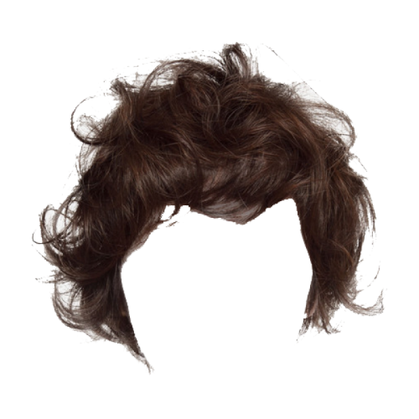 a brown wig on a white background