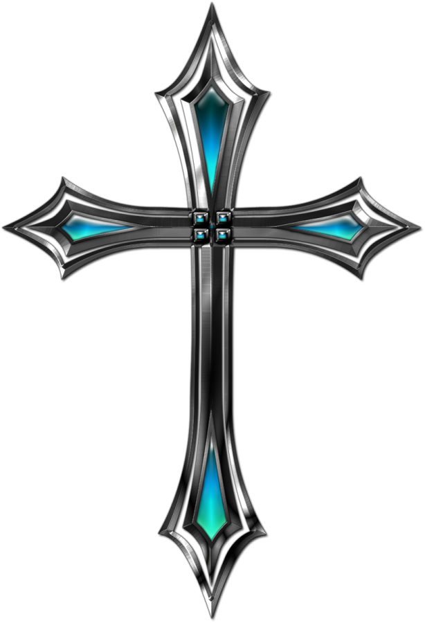 a black cross on a white background