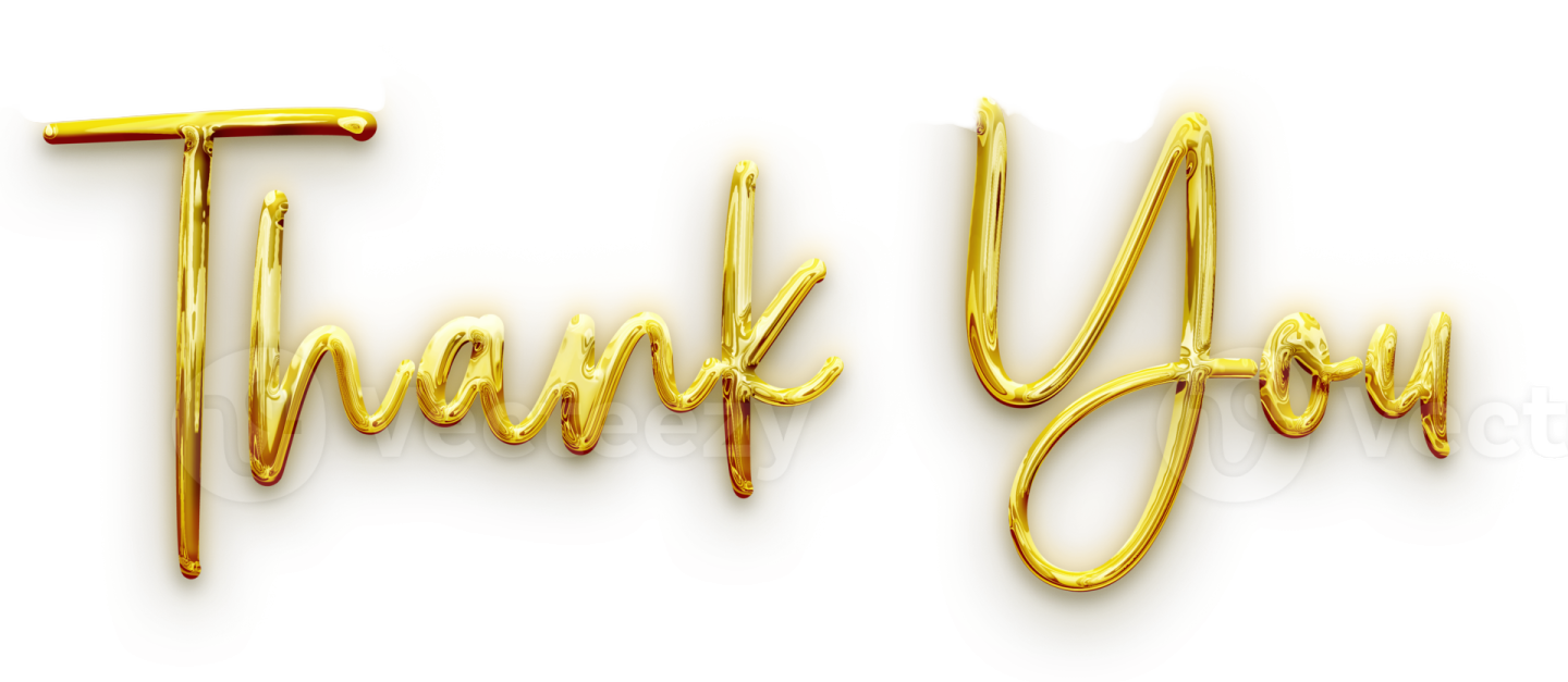 a gold foil balloon with the word thank
