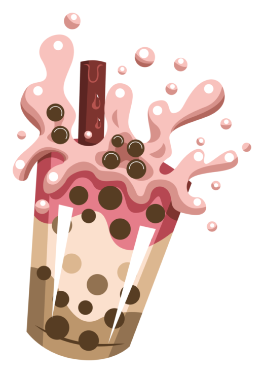 a cup filled with milk and chocolate