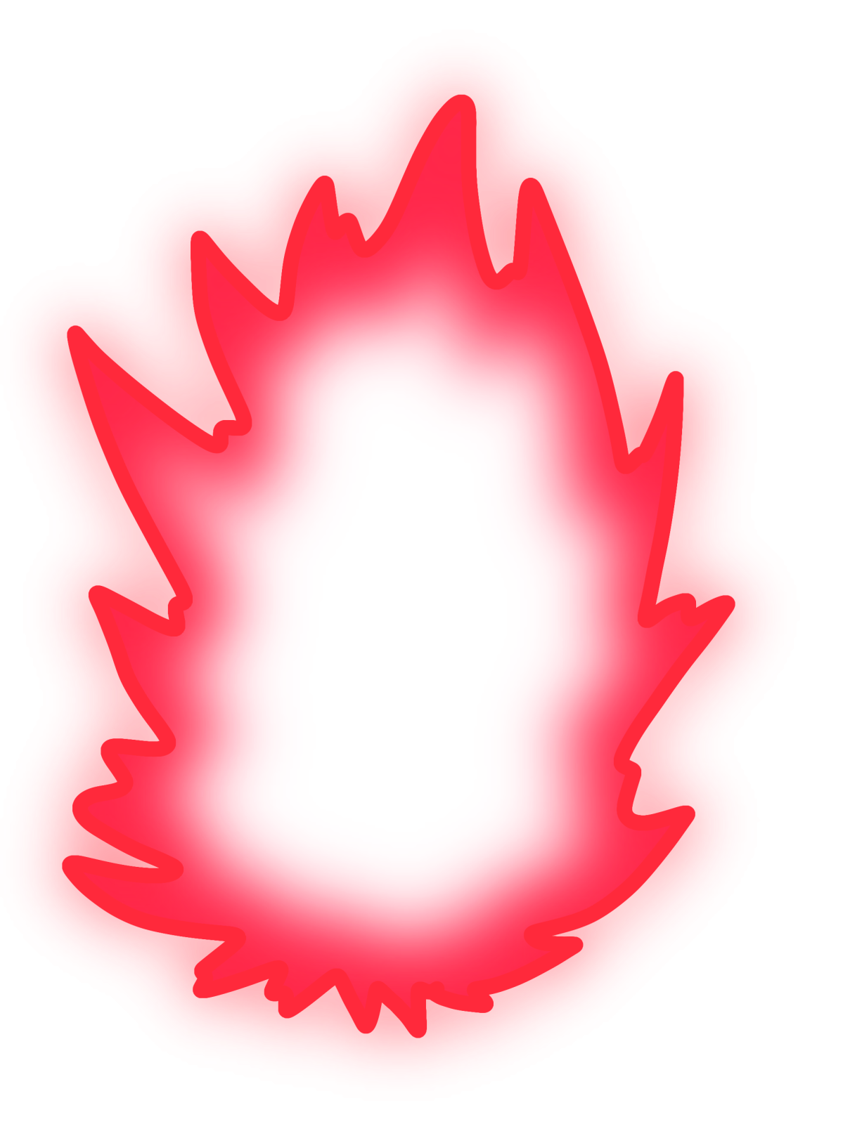 a red fire flame on a white background