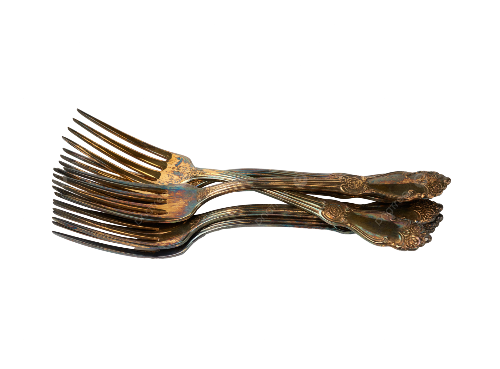 a metal fork with two forks on it