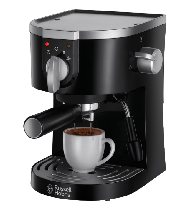 a coffee machine with a cup of coffee