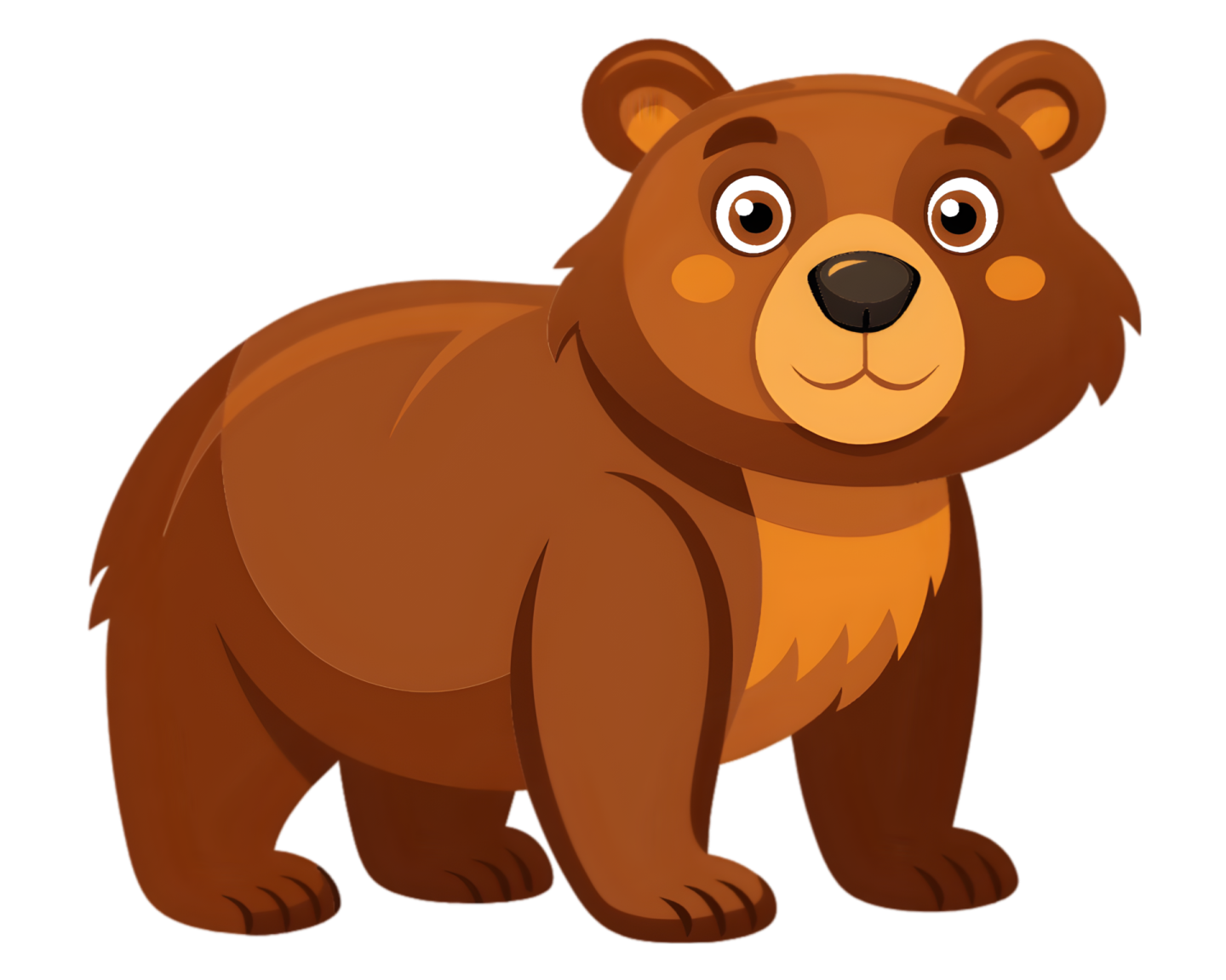 a brown bear on a white background
