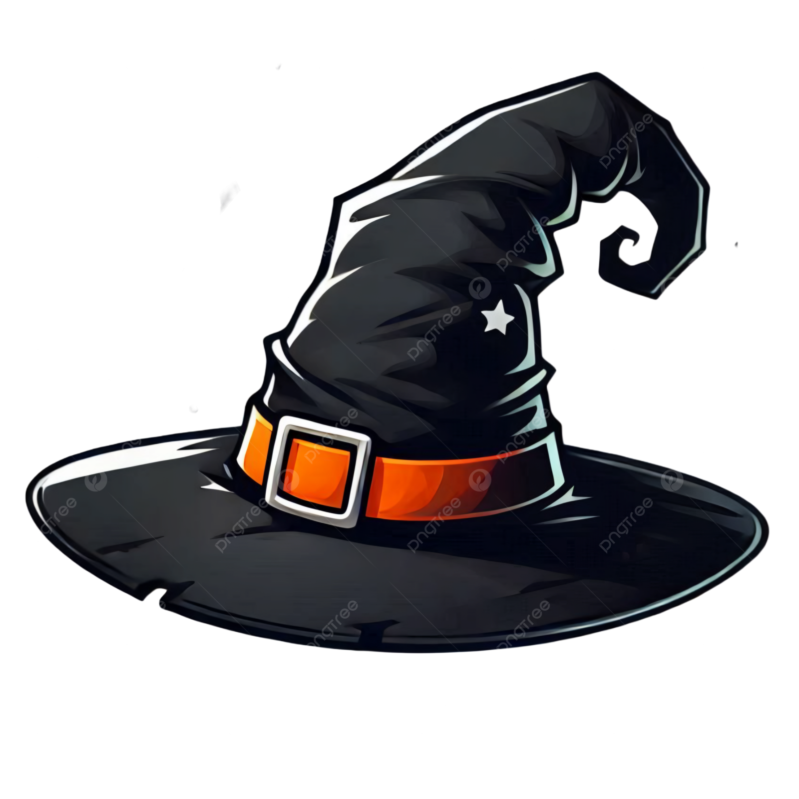 a witch hat on a white background