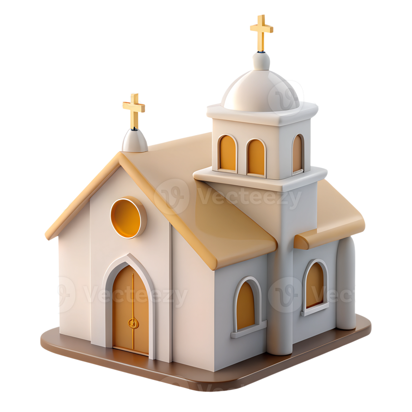 a small church with a cross on top