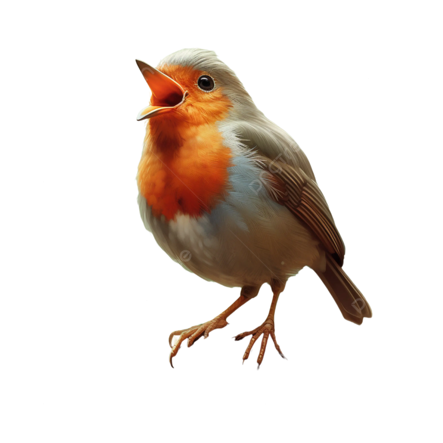 a bird that is standing up with its beak open