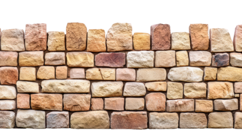 a stone wall with a white background
