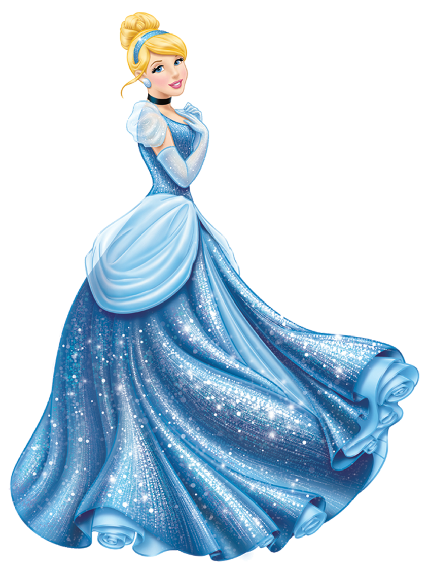 a cinderella princess in her blue dress