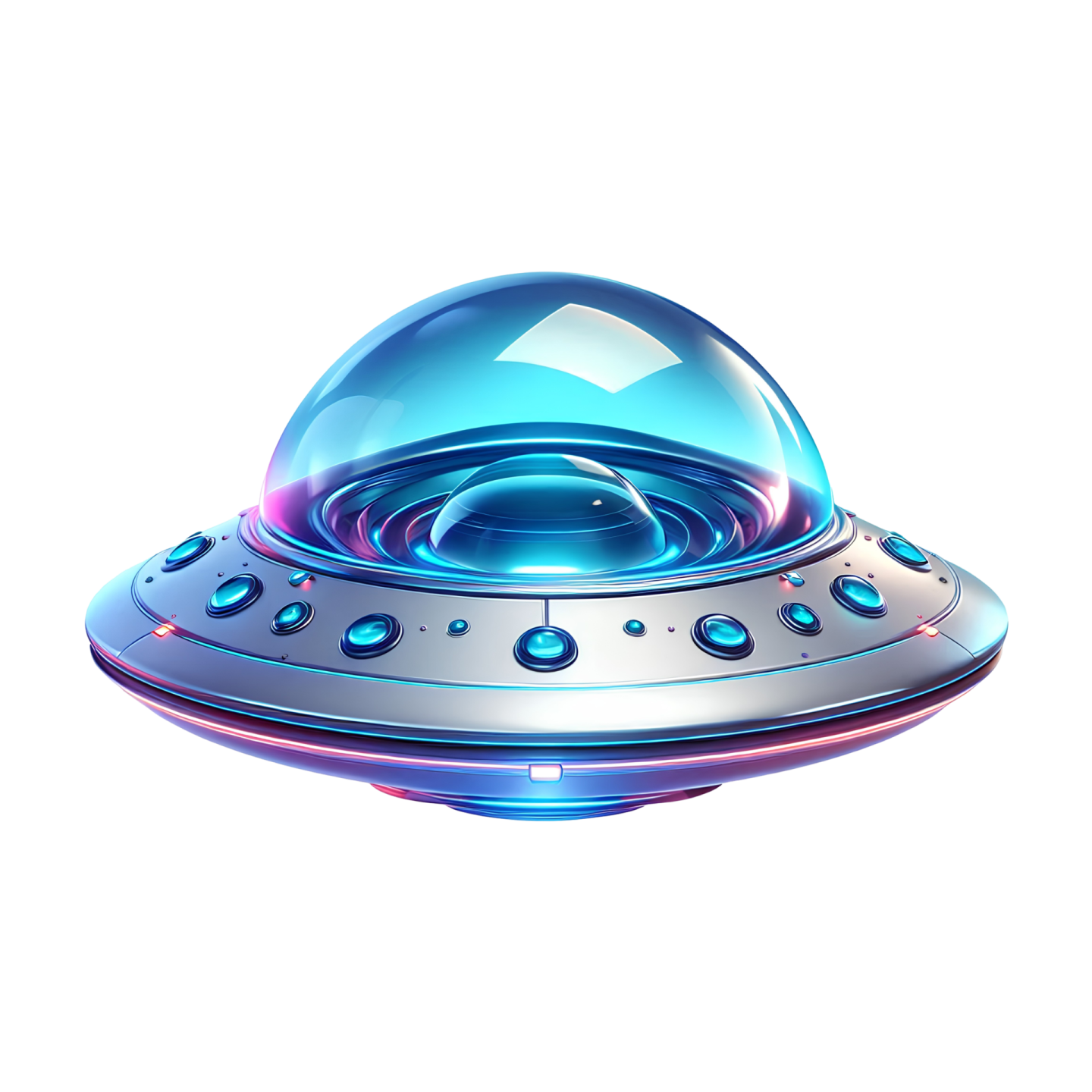 an image of a spaceship with blue lights