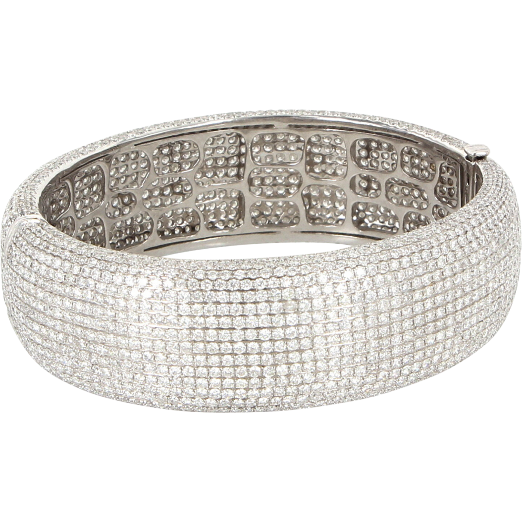 a white gold and diamond bracelet