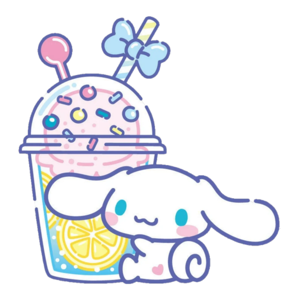 a cartoon character sleeping next to a cup of ice